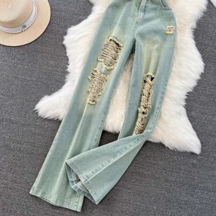 LIGHT WAS DISTRESSED RELAXED DENIM main image 0