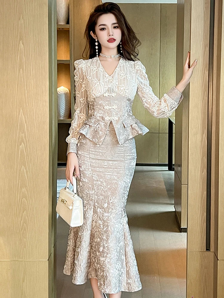 Peplum formal dress pakistani shop