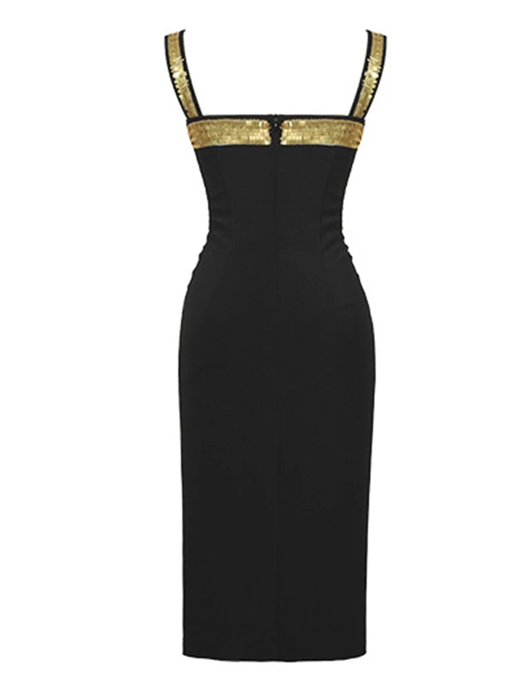 slim fit dress slacks Trina Turk Women's Vantis High-Low Sleeveless Dress in Black Size Large main image 0