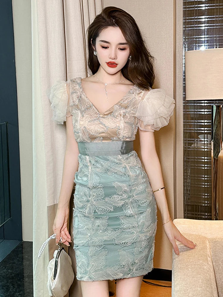 sachin and babi light blue dress How I Style My Most Luxurious Eveningwear for the Daytime