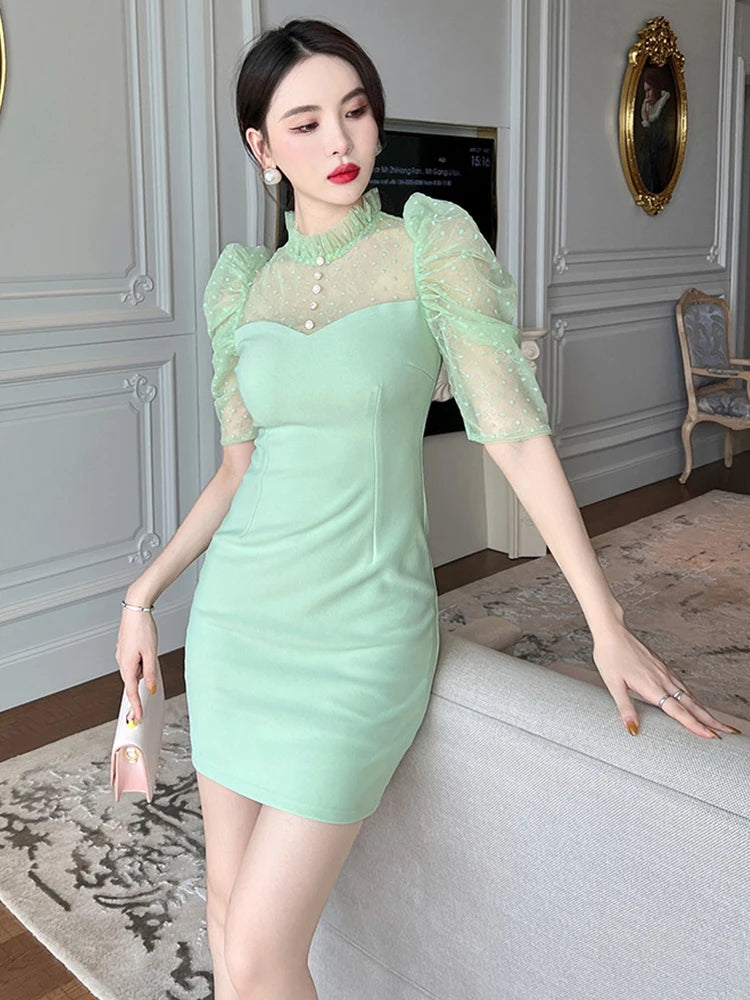 white fitted waist long sleeve shirt dress Ali Golden Fitted Tank Dress main image 0