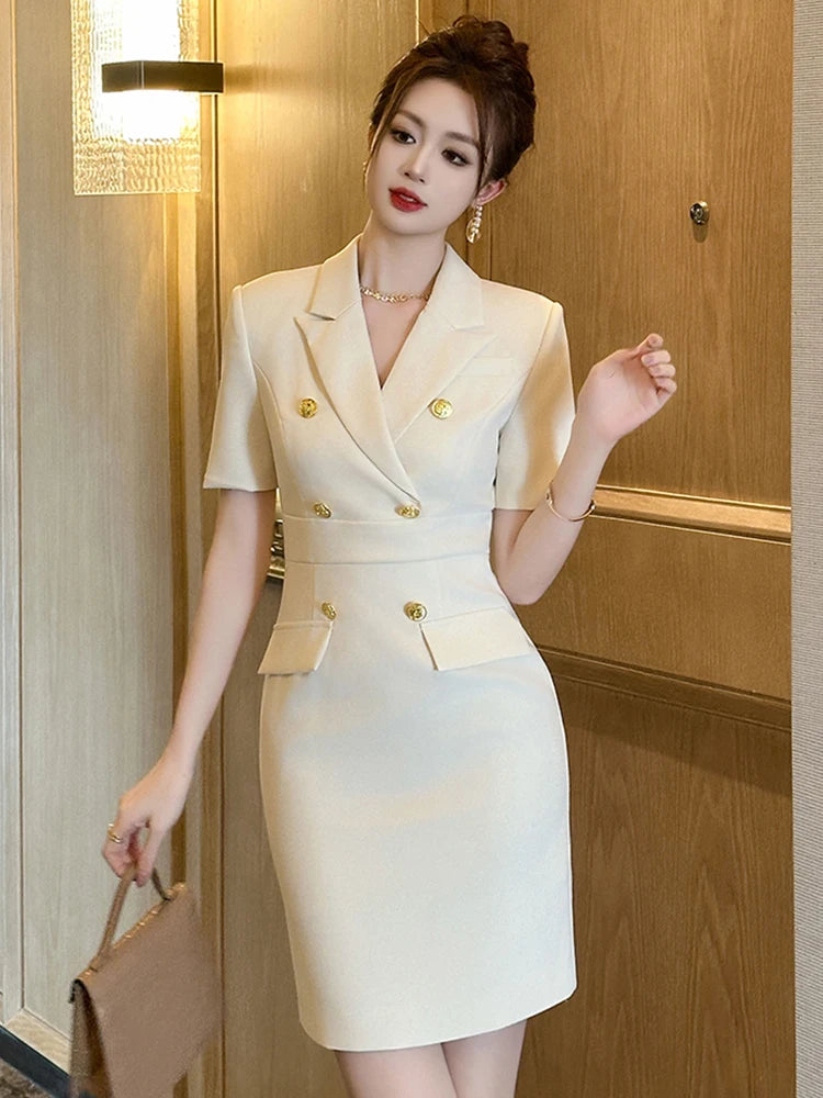 Cream blazer dress 2025