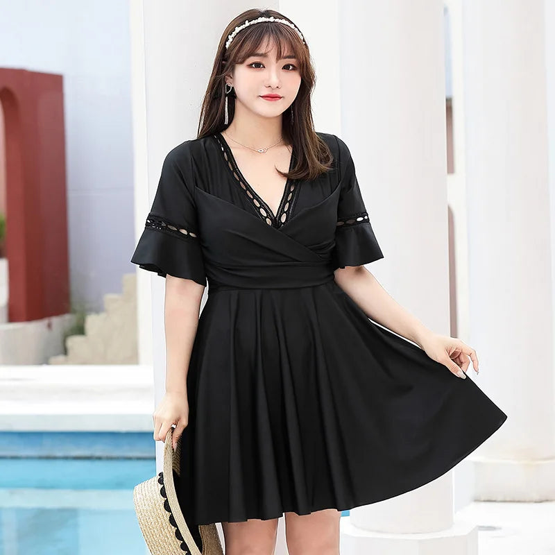 short black flare dress Black Bow Affair Fit And Flare Dress (Final Sale) – ModCloth