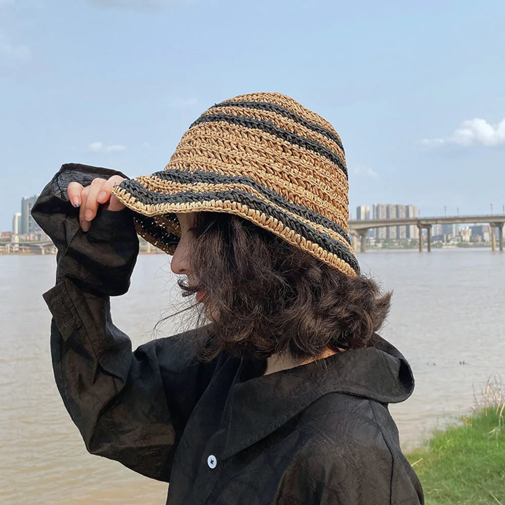 Stylish Handcrafted Straw Bucket Hat For Women on Luulla display picture 1