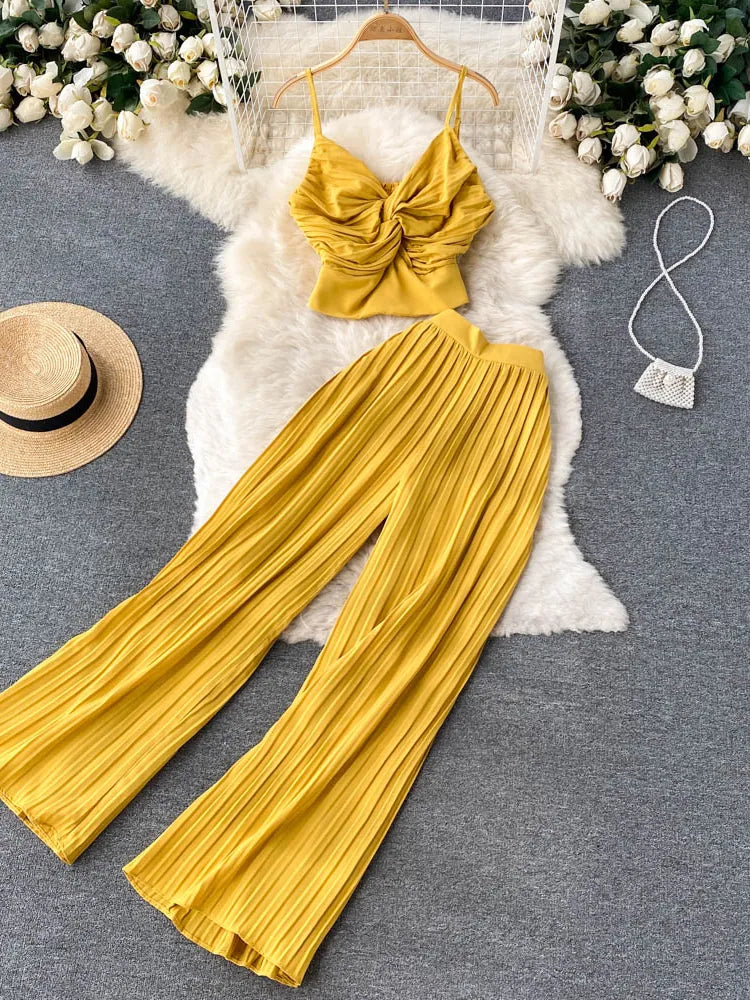 Mustard yellow two piece outfit outlet