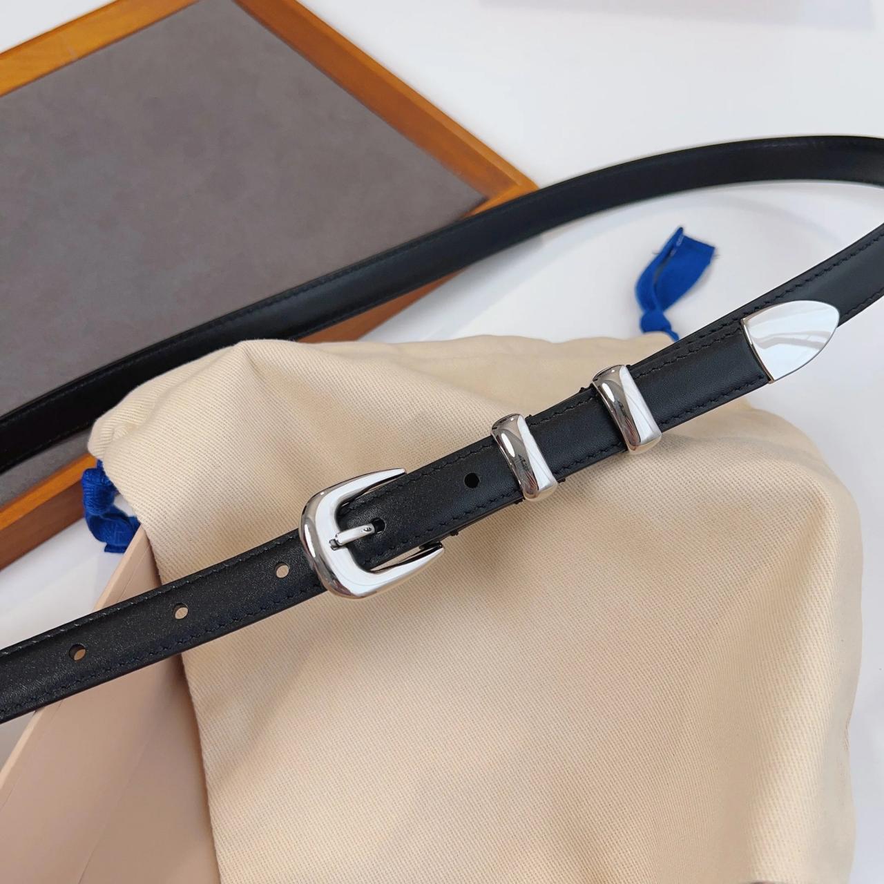 Elegant Black Leather Belt with Silver Buckle RISANTRY Women Black Belts with Sliver Buckle Elegant  main image 4