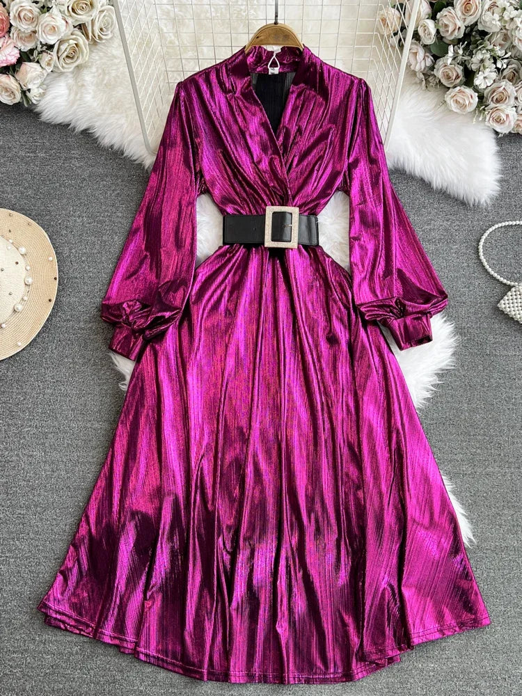 knee length dresses for ladies All About You Magenta Purple Midi Dress – Shop the Mint main image 1