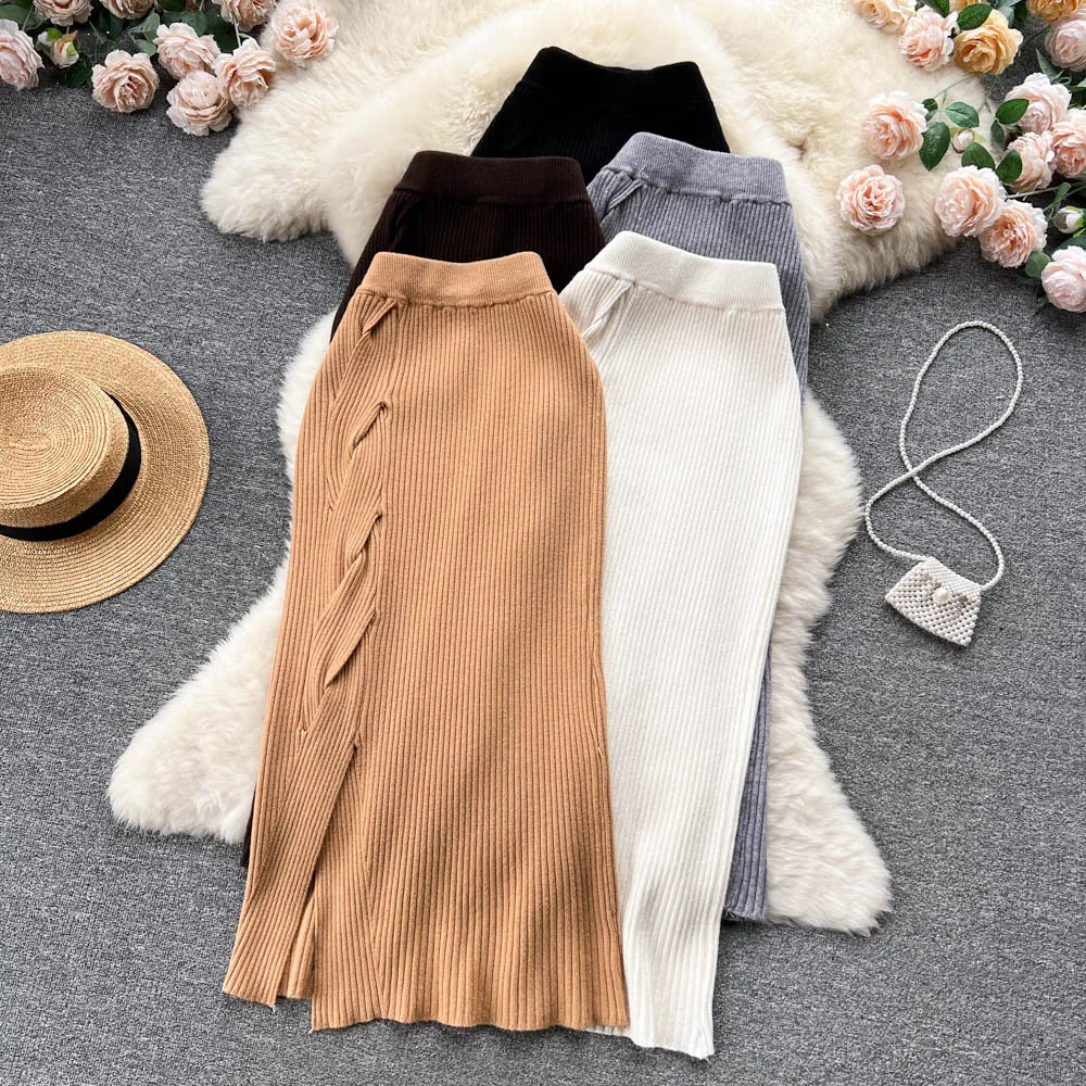 maxi knit skirt main image 0