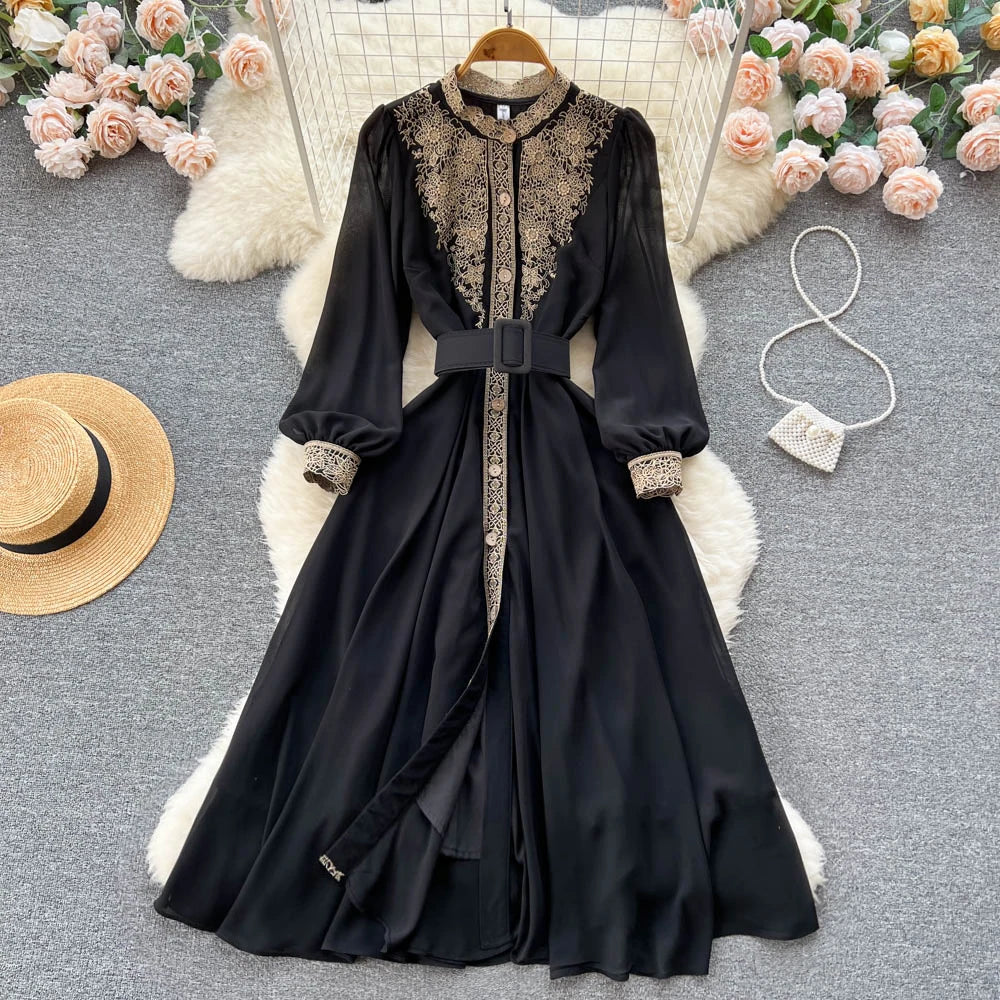chinese dress ladies Mac Duggal Women's Flutter Sleeve Floral Emboridered Net Gown