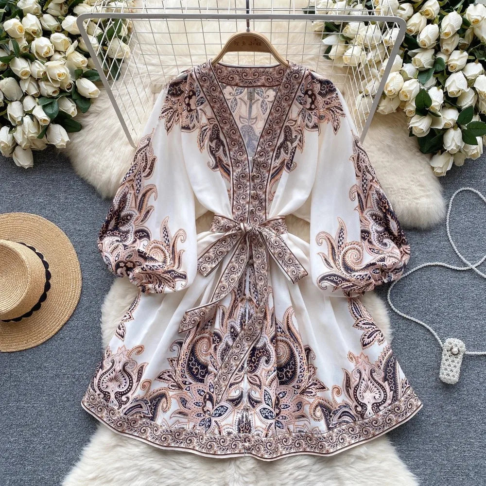 embroidered belted kaftan dress Allison New York main image 0