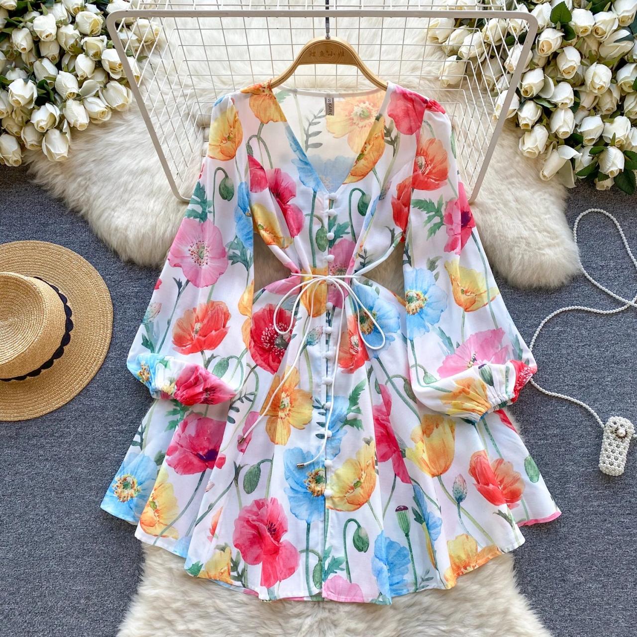 sachin and babi light blue dress 2026 New Womens Elegant Maxi Long Pink Chiffon Ruffles Layered Dress Lady  Chic V-Neck Lantern Sleeve Loose Tierred Dresses Robes main image 1