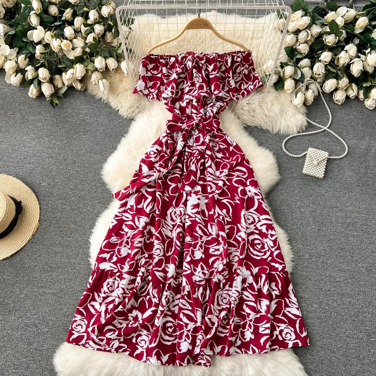 open lace back dress Ivory Wedding Dress with Red Rose Embroidery & Off Shoulder Sleeves –  Viniodress