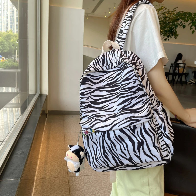 Zebra print backpack online