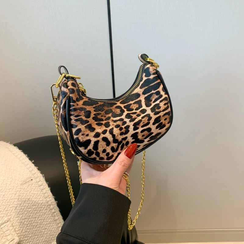 Chic Mini Leopard Print Shoulder Bag on Luulla