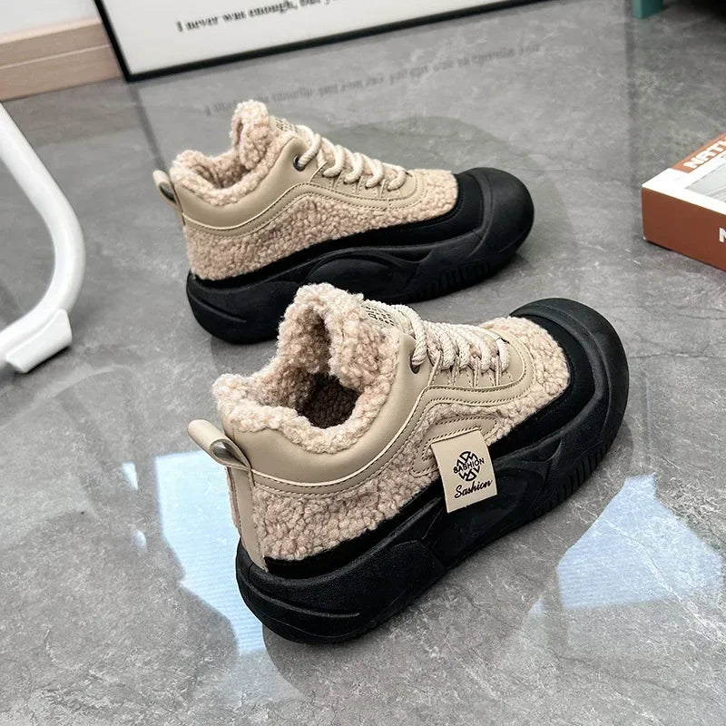 Fleece lined high top sneakers shop