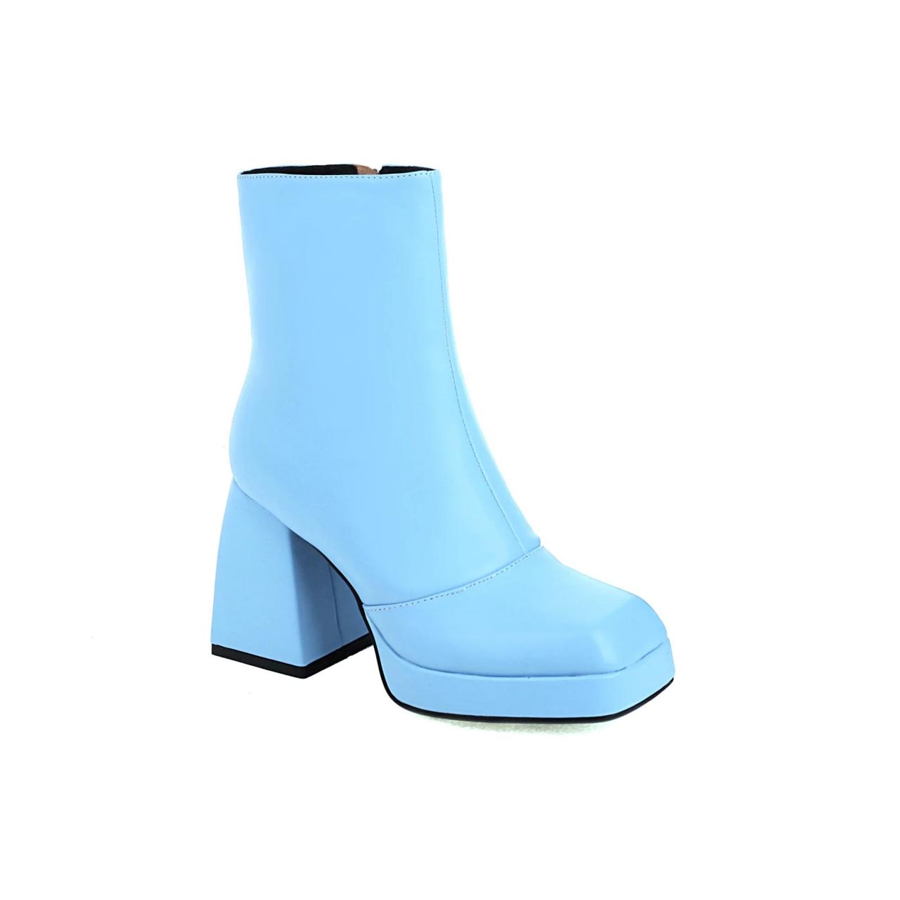 Pale blue ankle boots hot sale