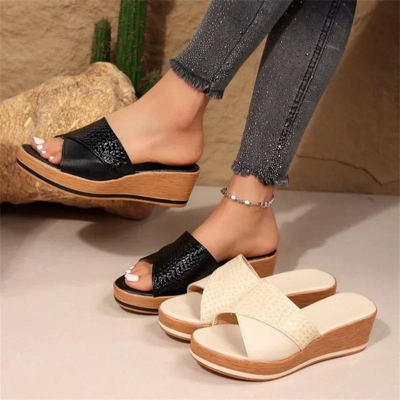Casual comfort wedge sandals deals