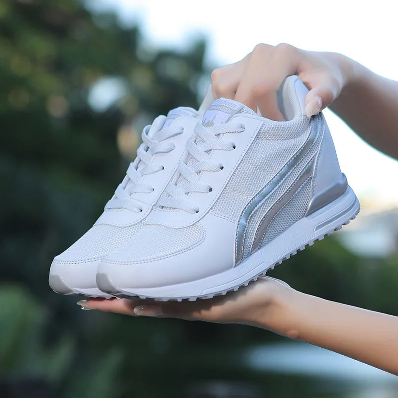 White mesh sneakers top