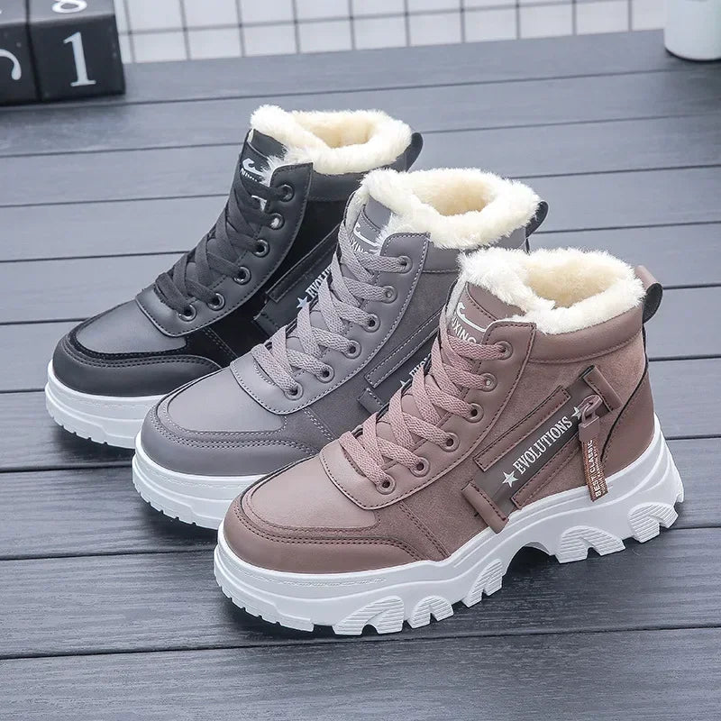 Winter Fur lined High top Sneaker Boots on Luulla