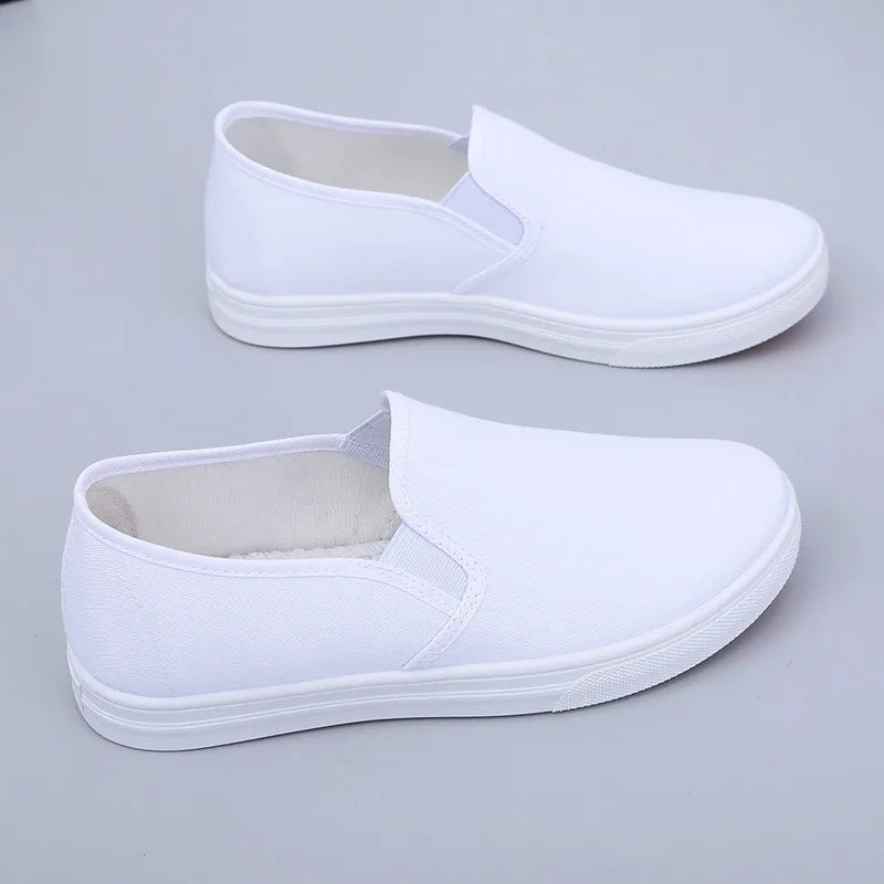 Mens Classic White Slip-on Canvas Shoes on Luulla display picture 2