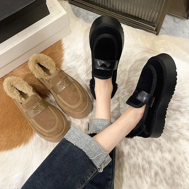 Fluffy loafers womens hotsell