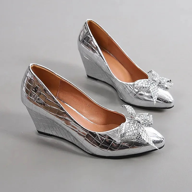 Crocodile wedges shoes discount