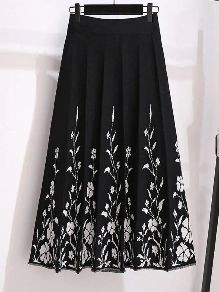 black and white floral embroidered dress Ivory and Black Floral Embroidered Josie Halter Midi Dress