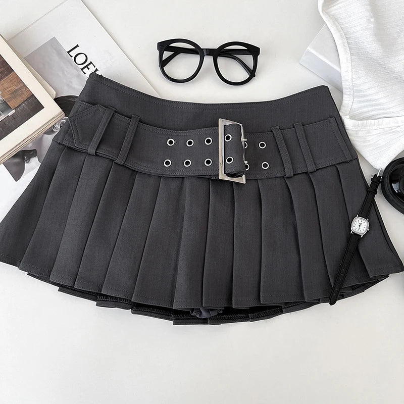 [nibgnus] .dbl belt mini skirt /追跡付 Mini Skirt With Belt | TEN11