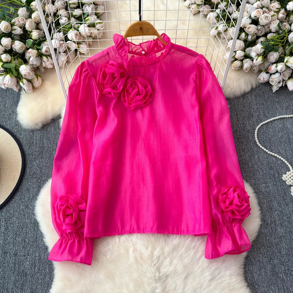 Floral Chiffon Loose Fit Blouse main image 1