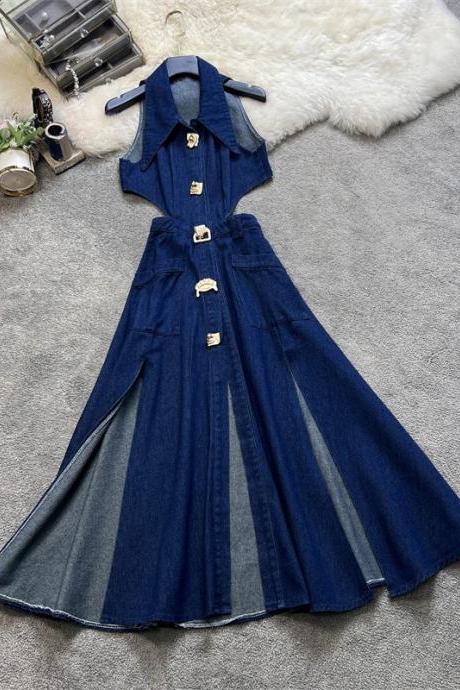 denim graduation dress Alexandranx Women's Denim Sleeveless Casual Fitted Mini Dress, Blue,4th Of  July Clothes,Graduation Dress,Graduation Outfits,Classy Outfits For  Women,Cruise Outfits Women,Brunch Outftis For