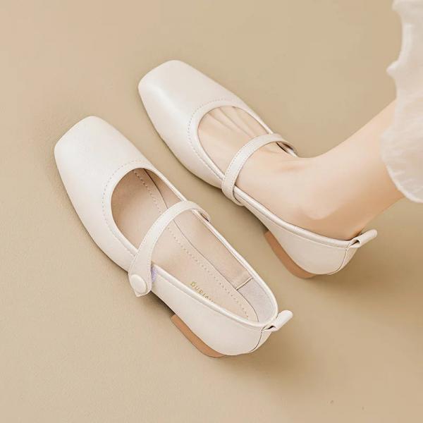 Womens Elegant Square Toe Mary Jane Flats on Luulla