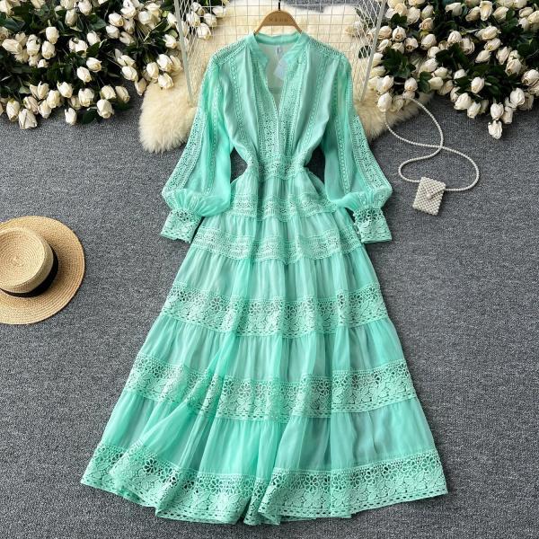 mint green lace dress with sleeves Alie Street Lila Dress Mint Silver Green