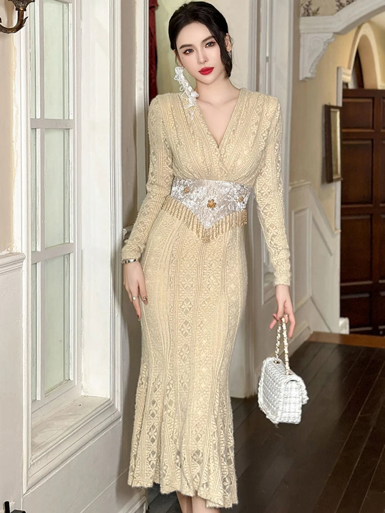 Elara vintage lace dress
