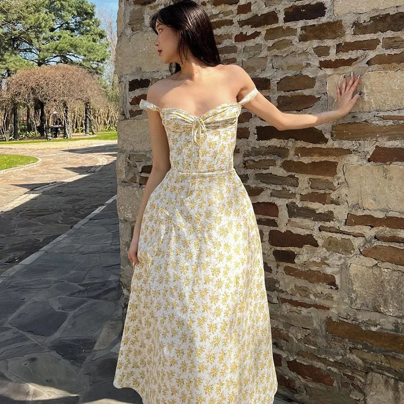 Ascella Flower Shoulder Maxi Dress main image 1