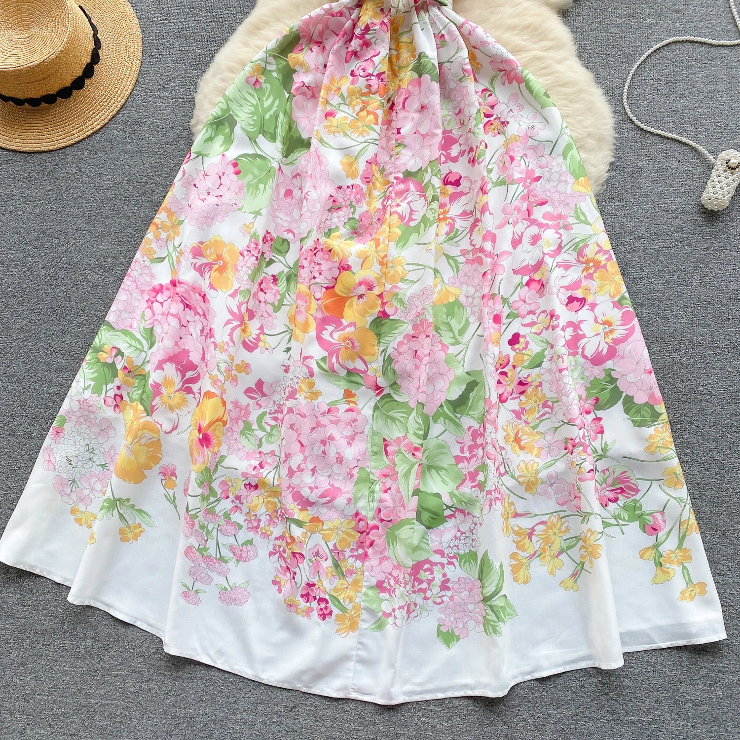 New Fashion Summer Solid Color Beach Maxi Dress main image 0