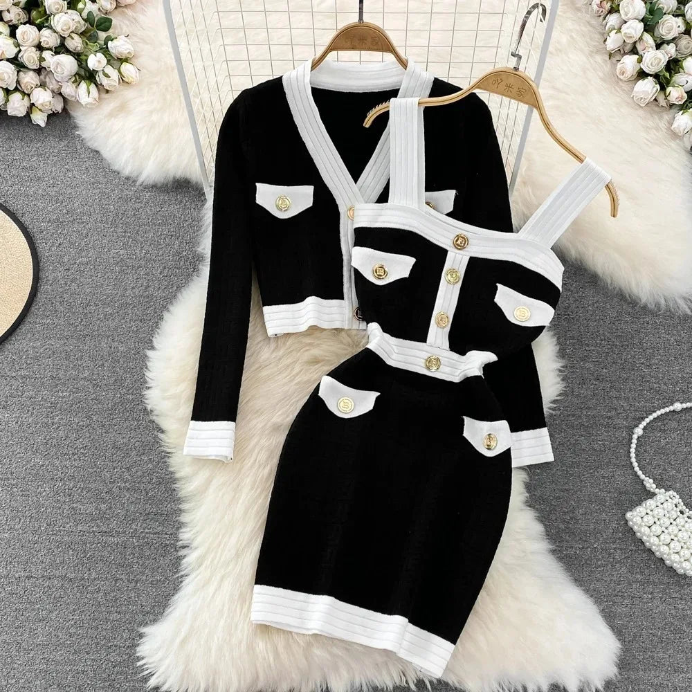 Elegant White 2 Piece Dress Set main image 0