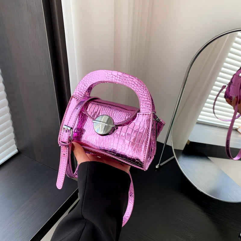 Crocodile Pearl Duffle Handbag - Pink main image 0