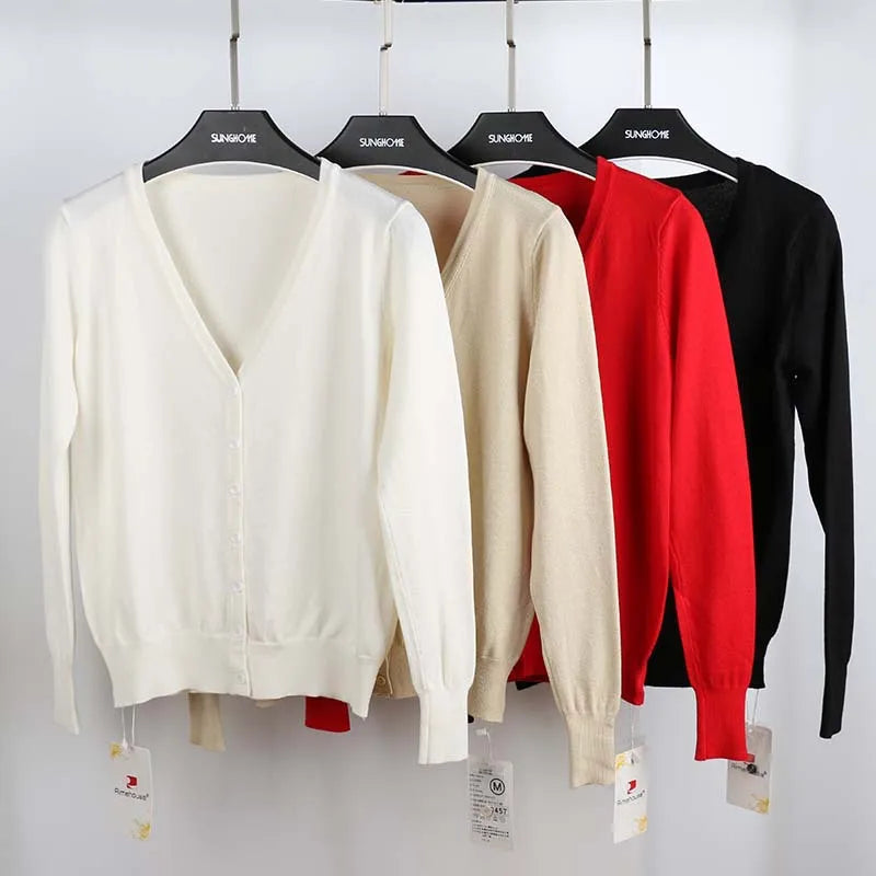 Womens Soft Knit Cardigan Sweater Assorted Colors on Luulla