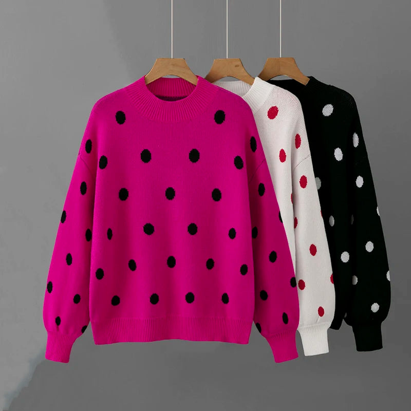 Cream And Emerald Polka Dot Men's Sweatshirt main image 0