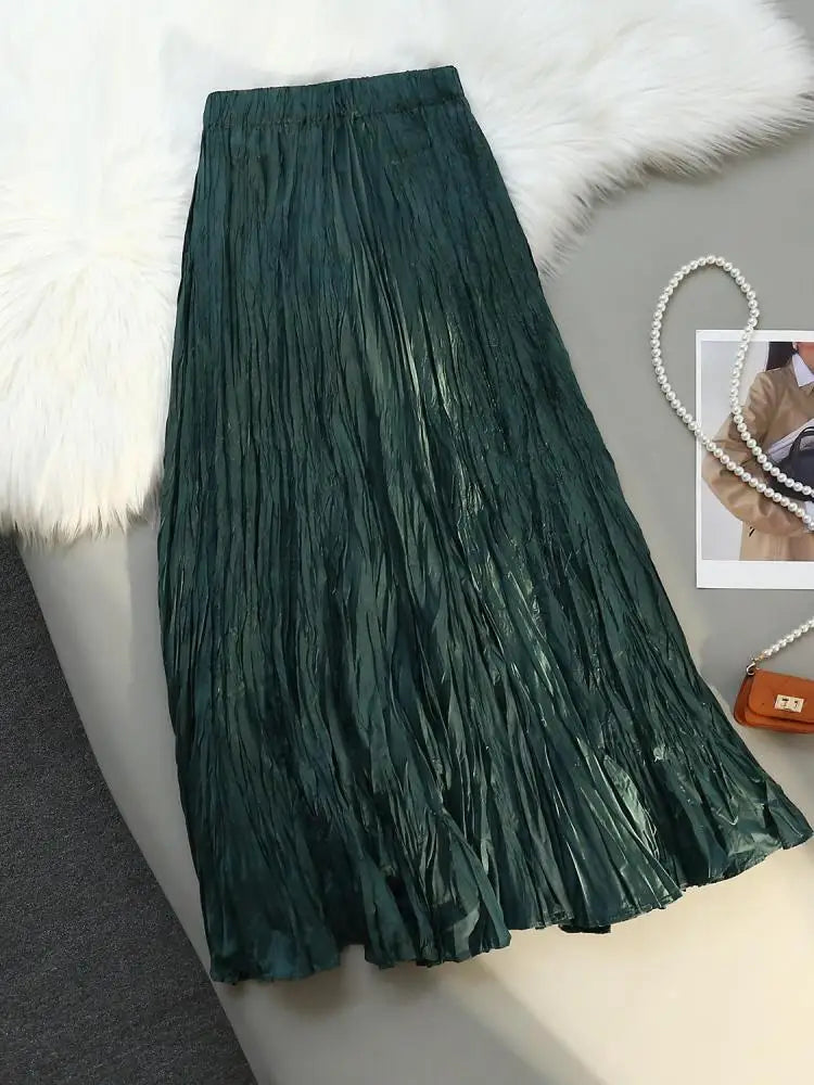 SMILTE WRAP SKIRT IN EMERALD GREEN main image 0