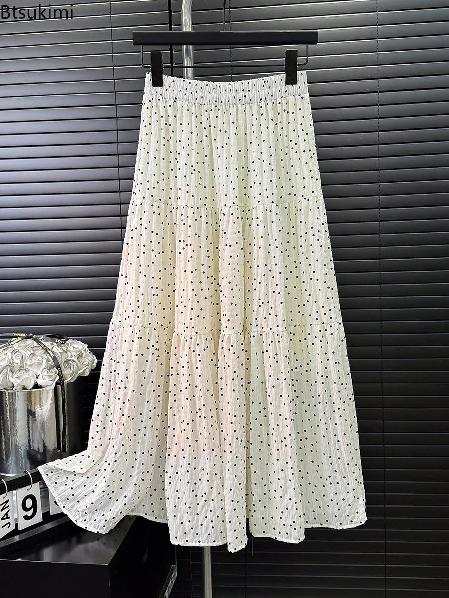 Theadora Maxi Skirt - Black Polkadot main image 0