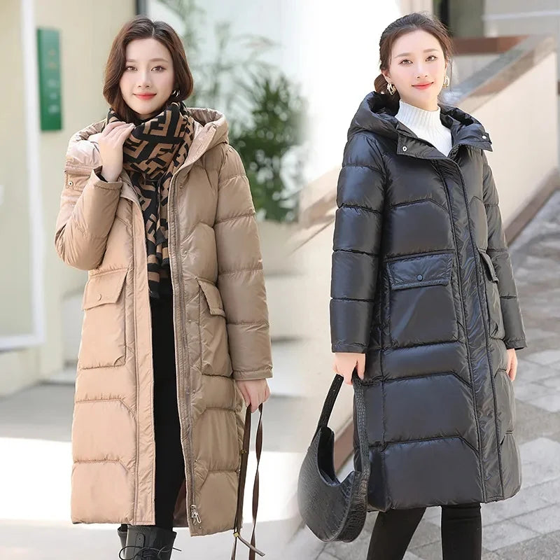 Winter Warm Long Hooded Puffer Jacket main image 1